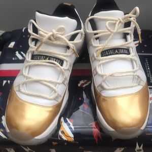 Gold and white retro Jordan 11